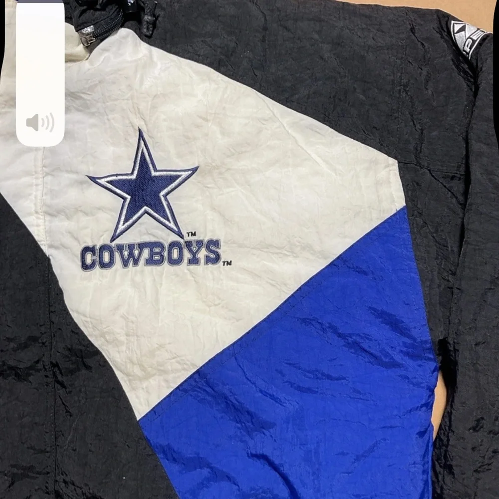 Vintage 90s Dallas Cowboys Apex One Hooded Jacket Mens M-M Pro Line NFL - Picture 6 of 16